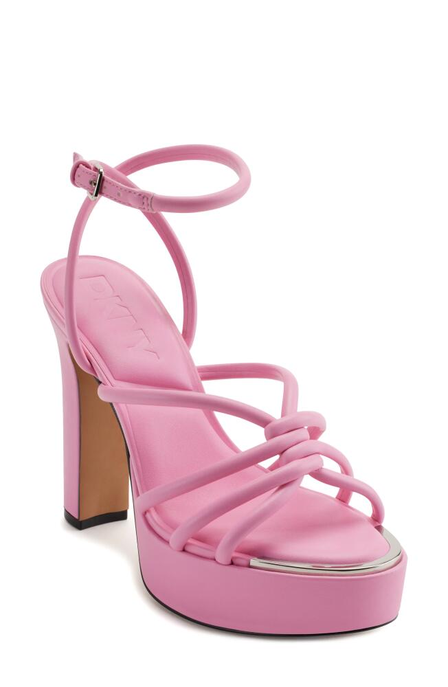 DKNY Ankle Strap Platform Sandal in Flamingo Cover