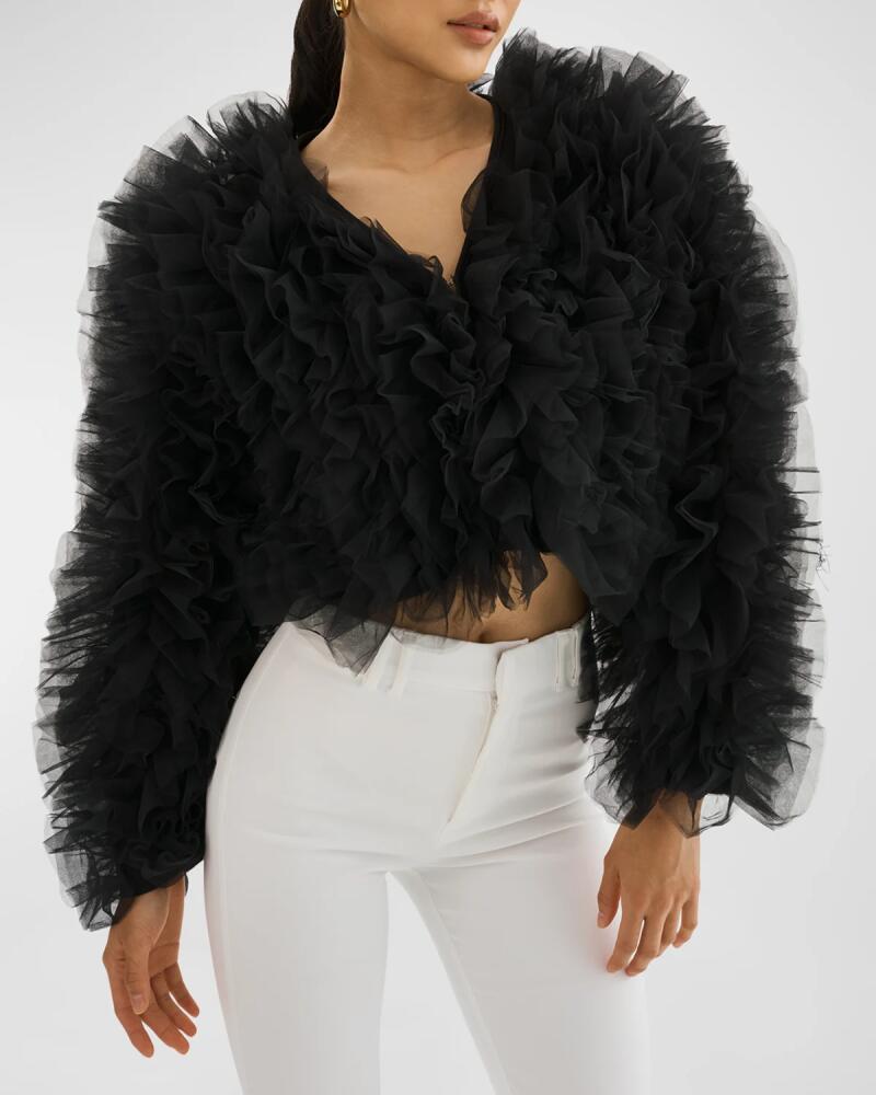 LaMarque Britny Layered Tulle Crop Jacket Cover