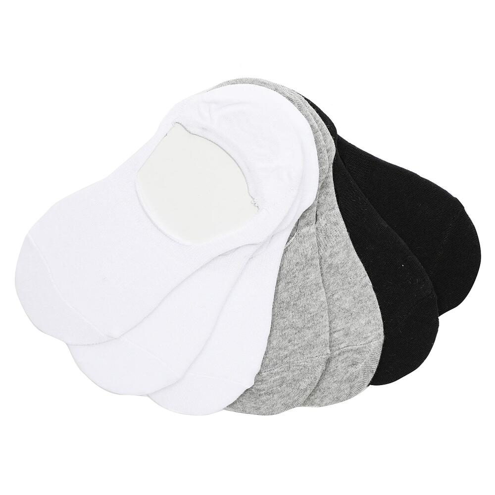 MeMoi High Cut No Show Liners 7 Pack | Women's | White/Black/Grey Cover