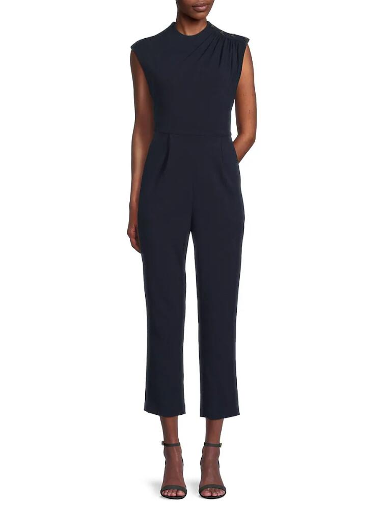 Calvin Klein Women's Buttoned Shoulder Cropped Jumpsuit - Indigo Cover