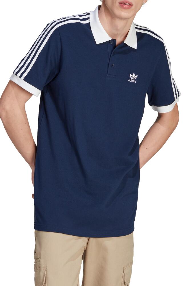 adidas Originals Classic 3-Stripes Cotton Polo in Night Indigo Cover