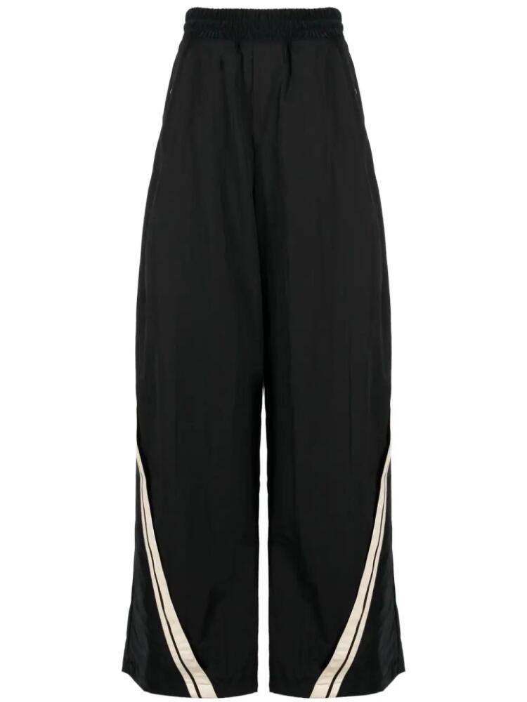 Ader Error stripe-detail wide-leg track trousers - Black Cover