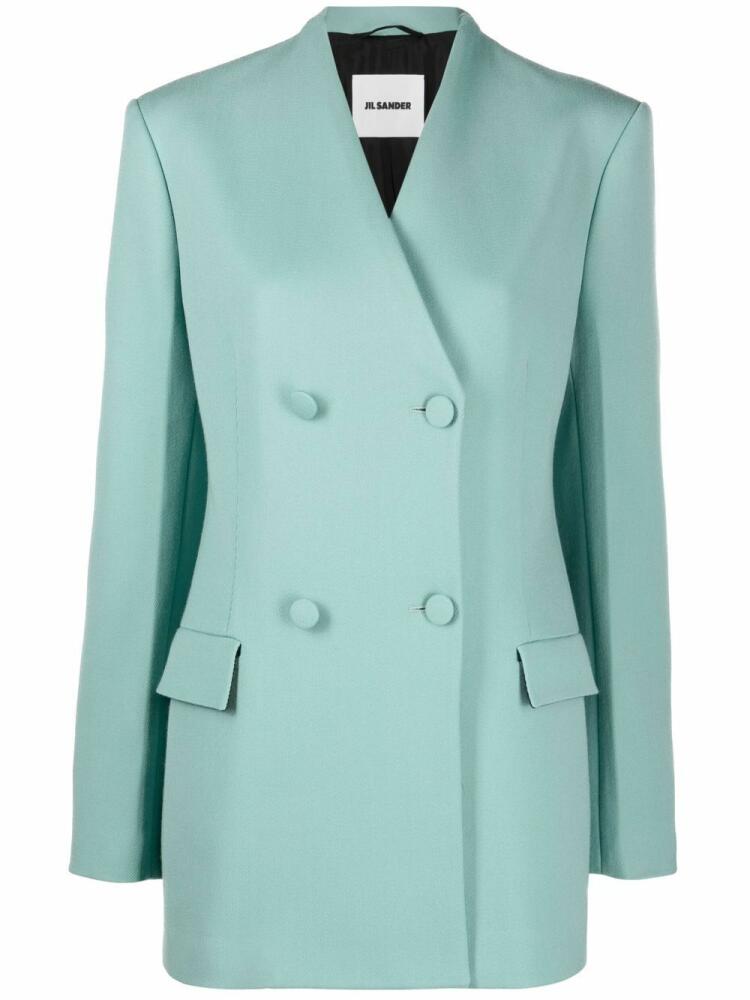 Jil Sander double-breasted blazer - Blue Cover