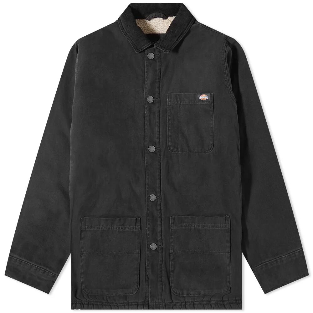 Dickies Men's Duck Canvas Chore Coat in Stonewashed Black Cover