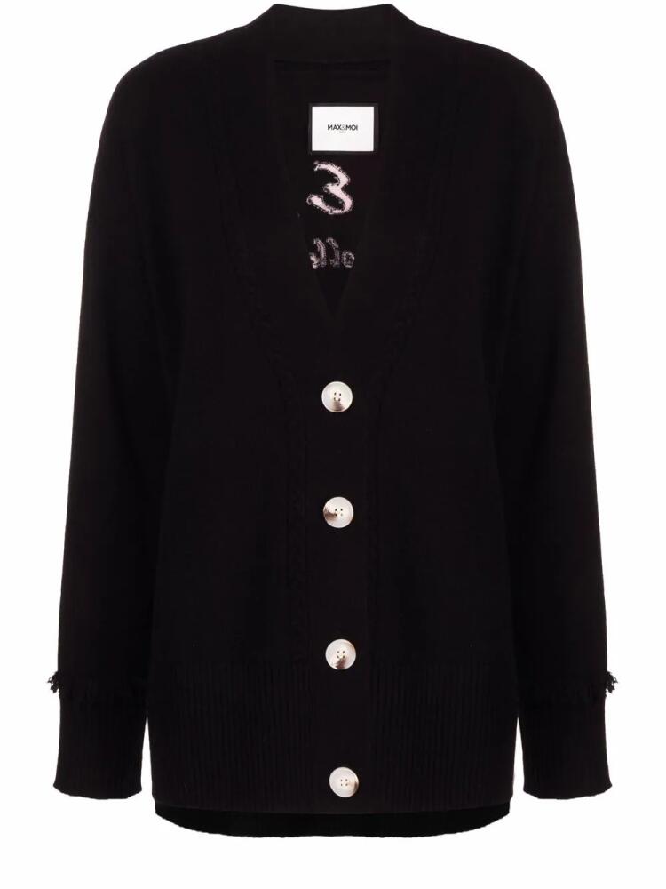 Max & Moi intarsia-motif cardigan - Black Cover