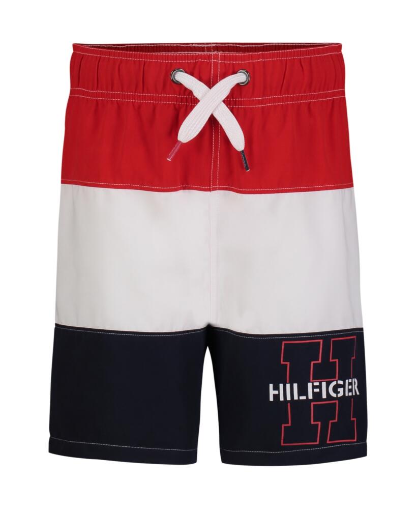 Tommy Hilfiger Big Boys Colorblock Swim Trunk - Navy Blazer Cover