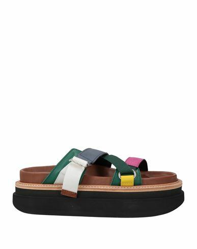 Sacai Man Sandals Mauve Leather, Textile fibers Cover