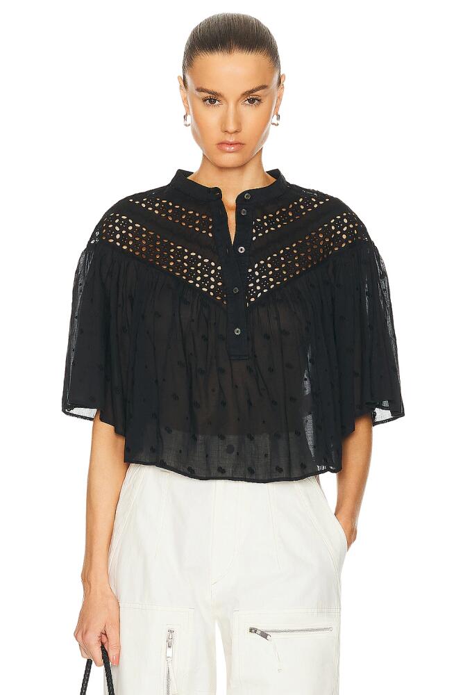 Isabel Marant Etoile Safi Top in Black Cover