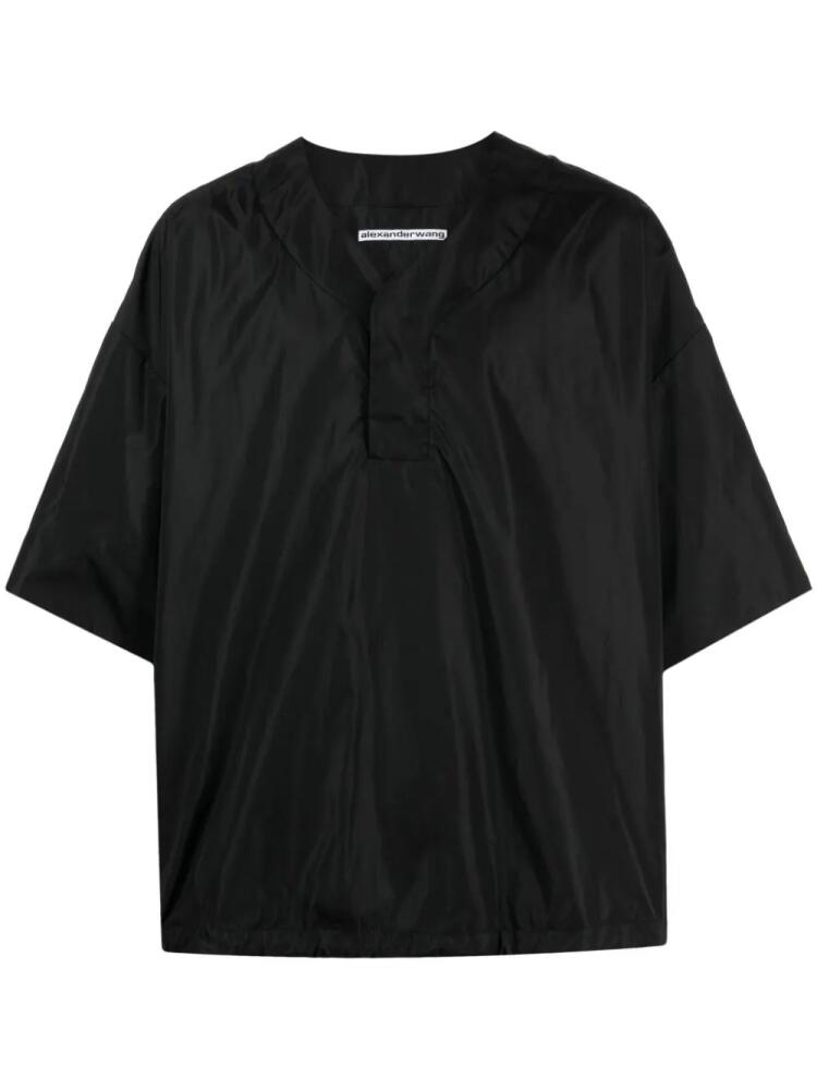 Alexander Wang drawstring-hem V-neck T-shirt - Black Cover