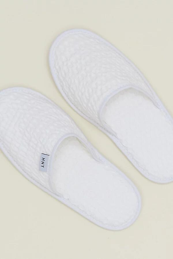 Hawkins New York Simple Waffle Slippers in White Cover