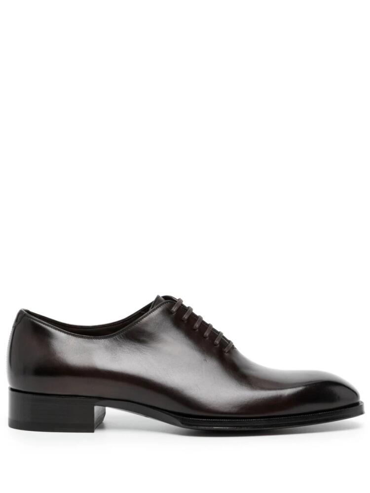 TOM FORD Claydon leather Oxford shoes - Brown Cover