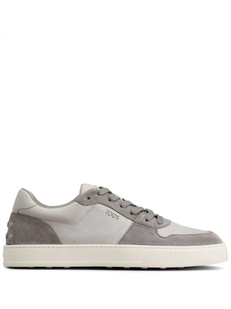 Tod's panelled suede sneakers - Grey Cover