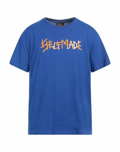 Self Made By Gianfranco Villegas Man T-shirt Blue Cotton Cover