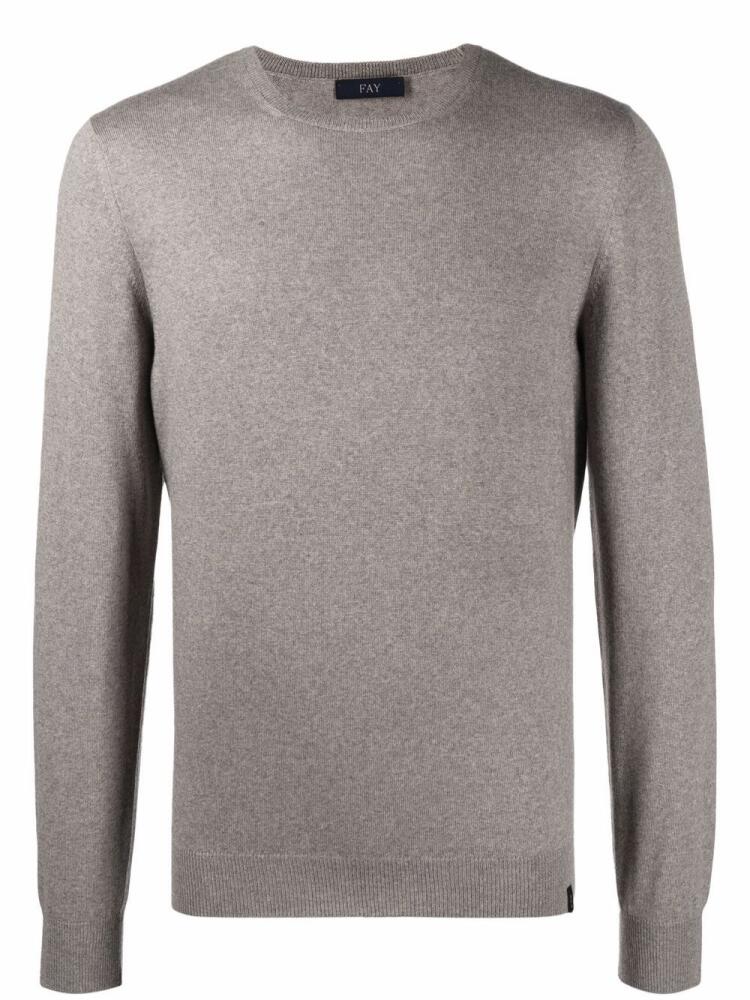 Fay crewneck wool jumper - Neutrals Cover