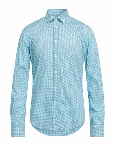 Brian Dales Man Shirt Sky blue Size 14 ½ Cotton, Elastane Cover