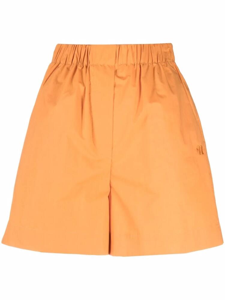 Nanushka elasticated-waist cotton shorts - Orange Cover