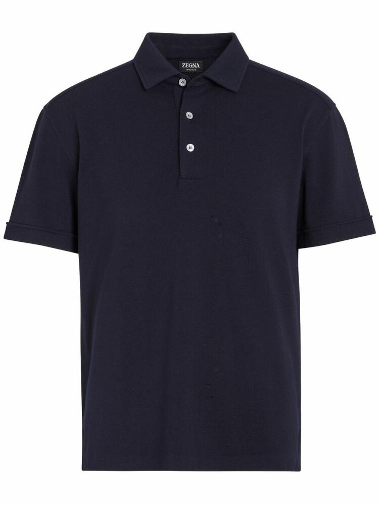 Zegna 12milmil12 wool polo shirt - Blue Cover