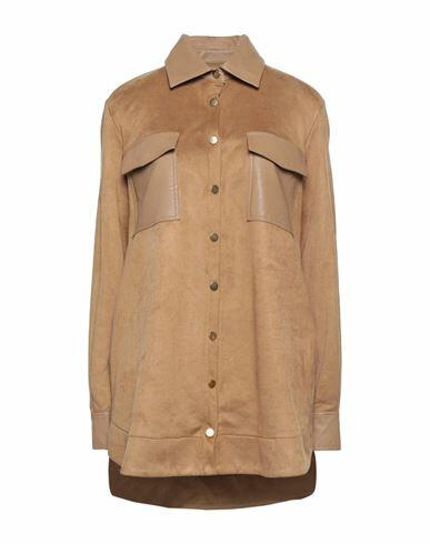 Jijil Woman Overcoat & Trench Coat Camel Cotton, Polyester, Viscose, Polyurethane coated Cover