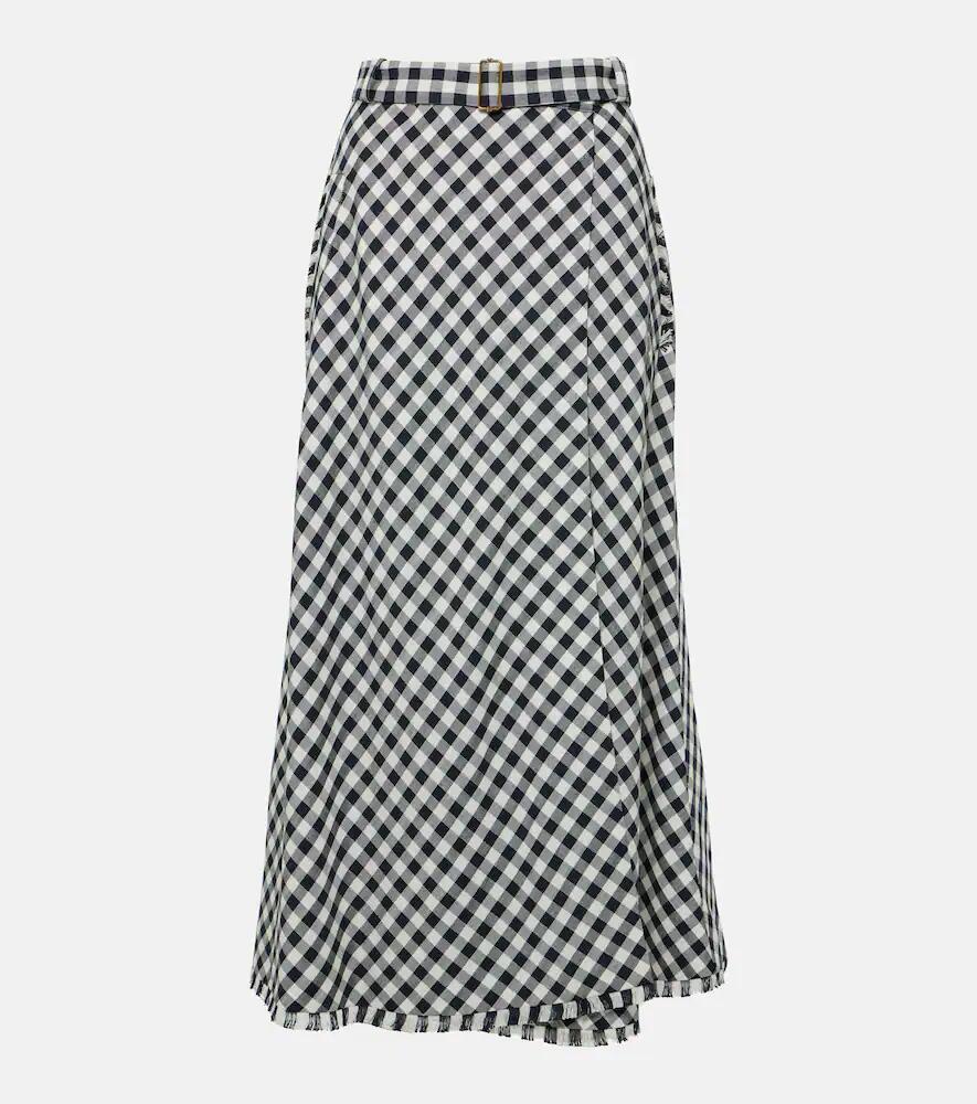 Etro Gingham jacquard midi skirt Cover