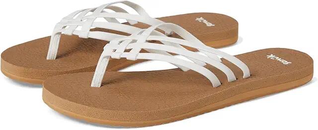 Sanuk Yoga Sandy (Tan/White) Women's Shoes Cover