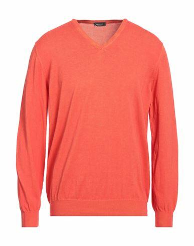 Rossopuro Man Sweater Orange Cotton Cover