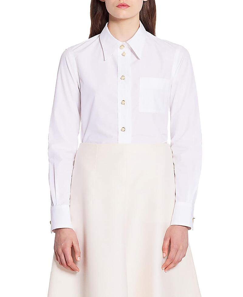 Lanvin Long Sleeve Shirt In Poplin Cover