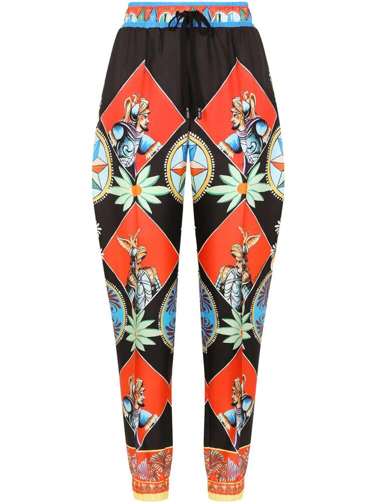 Dolce & Gabbana Carretto-print track pants - Black Cover