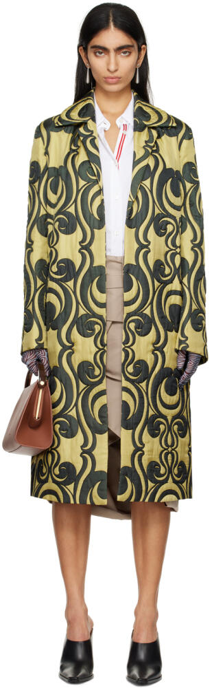 Dries Van Noten Khaki Roltas Coat Cover