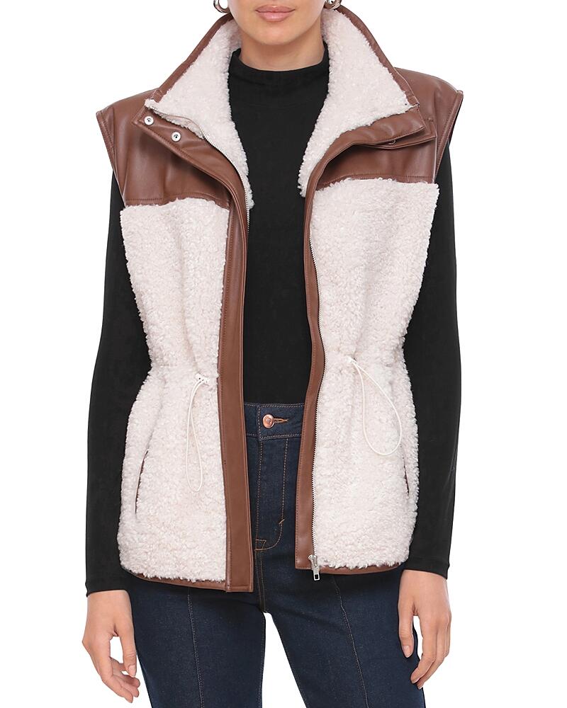 Bagatelle Faux Shearling Mixed Media Vest Cover