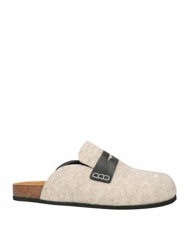 Jw Anderson Man Mules & Clogs Light grey Textile fibers, Soft Leather Cover