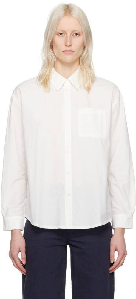 A.P.C. White 'Boyfriend Avec Logo' Shirt Cover