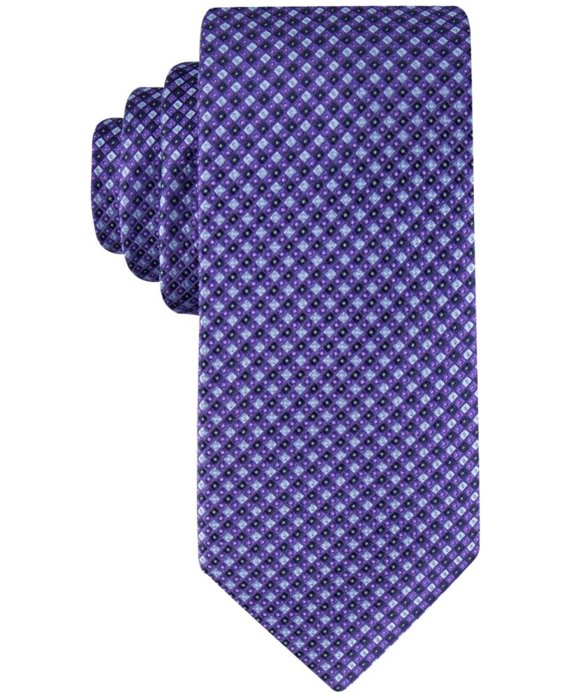 Tommy Hilfiger Men's Micro-Grid Tie - Purple Cover