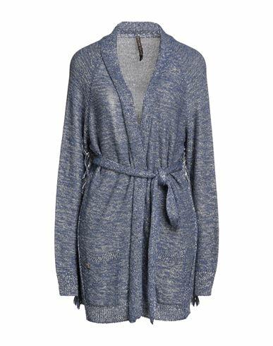 Manila Grace Woman Cardigan Midnight blue Viscose, Polyester, Polyamide Cover