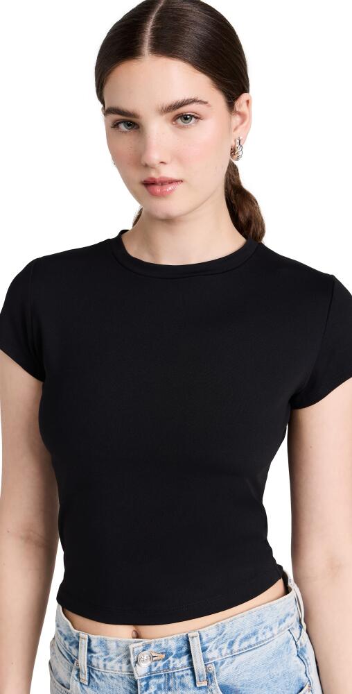 Susana Monaco Short Sleeve Top Black Cover