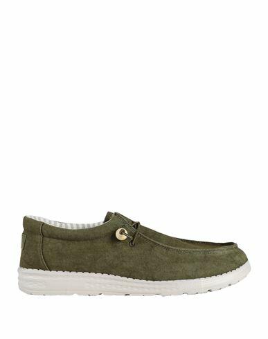 Natural World Man Loafers Military green Textile fibers Cover