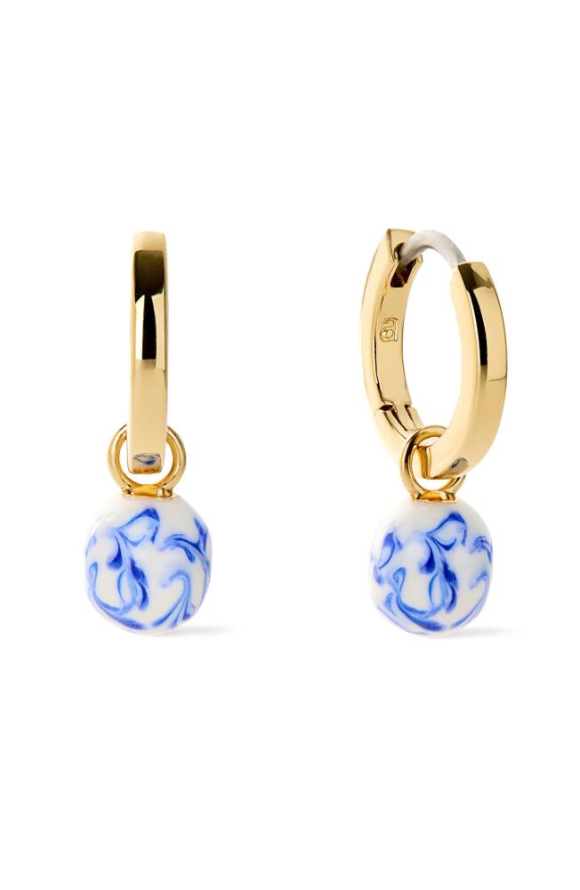 Ana Luisa Gold Drop Earrings - Lainey Marble Blue in Marble Blue/Gold Cover