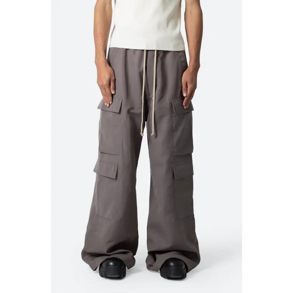 mnml Rave Oversize Double Cargo Pocket Pants in Brown Cover