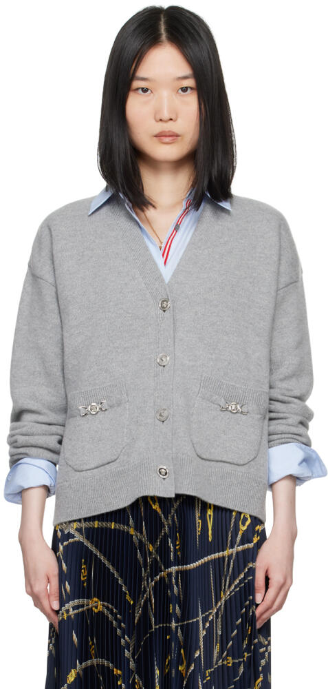 Versace Gray Medusa Cardigan Cover