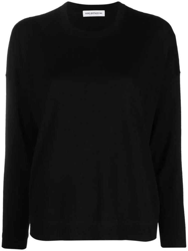 GOES BOTANICAL long-sleeve merino-wool jumper - Black Cover