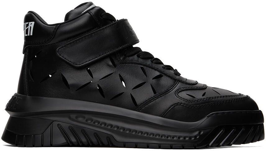 Versace Black Slashed 'Odissea' Sneakers Cover