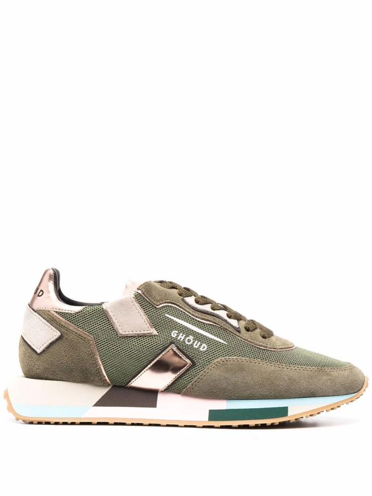 GHŌUD panelled leather sneakers - Green Cover