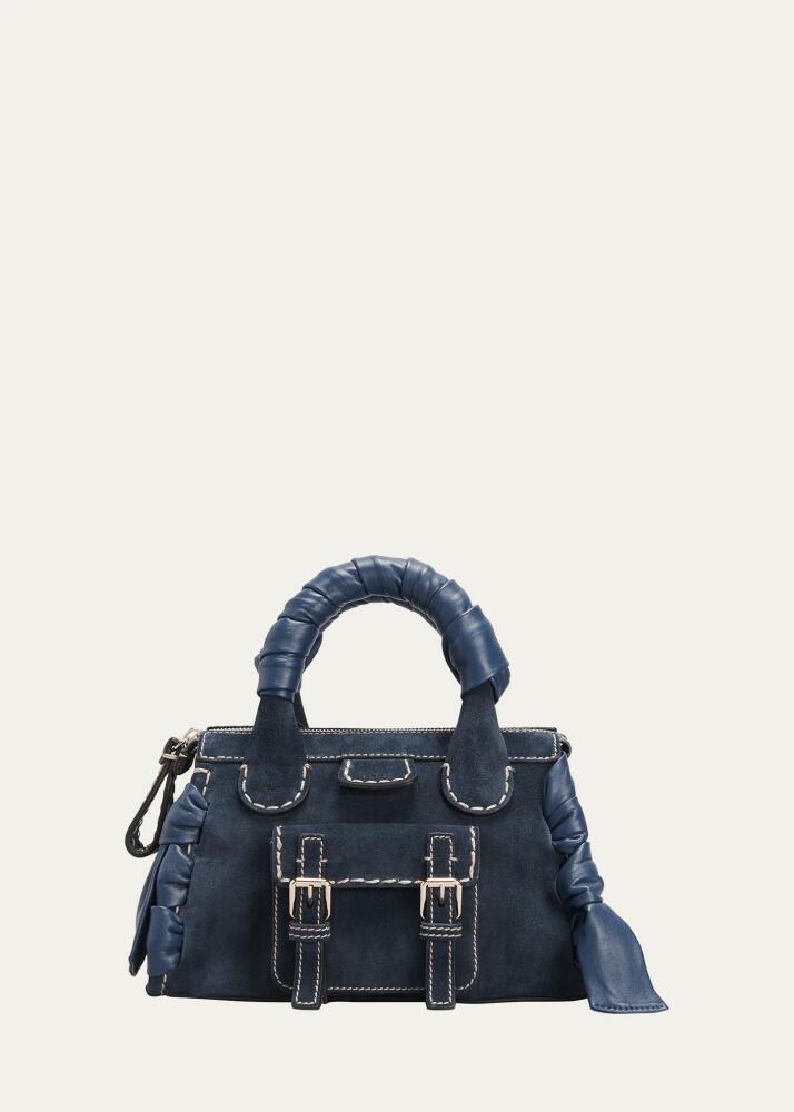 Chloe Edith Medium Braided Suede Satchel Bag Cover