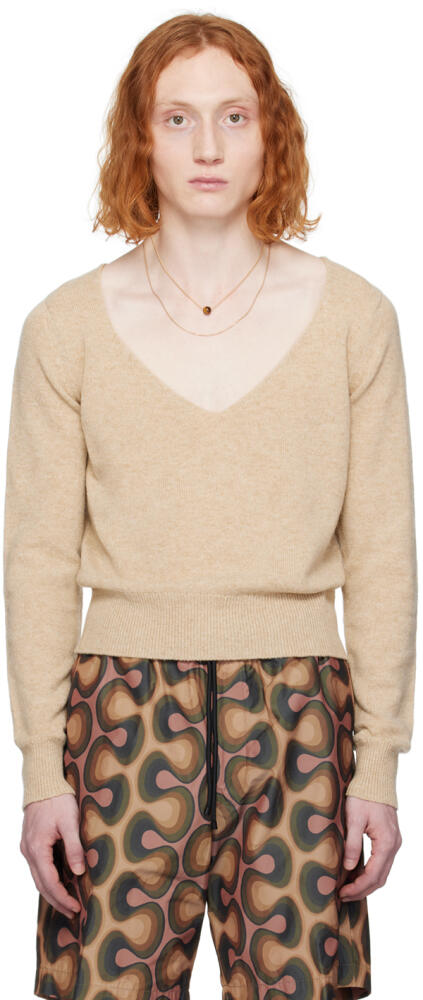 Dries Van Noten Beige Mandana Sweater Cover