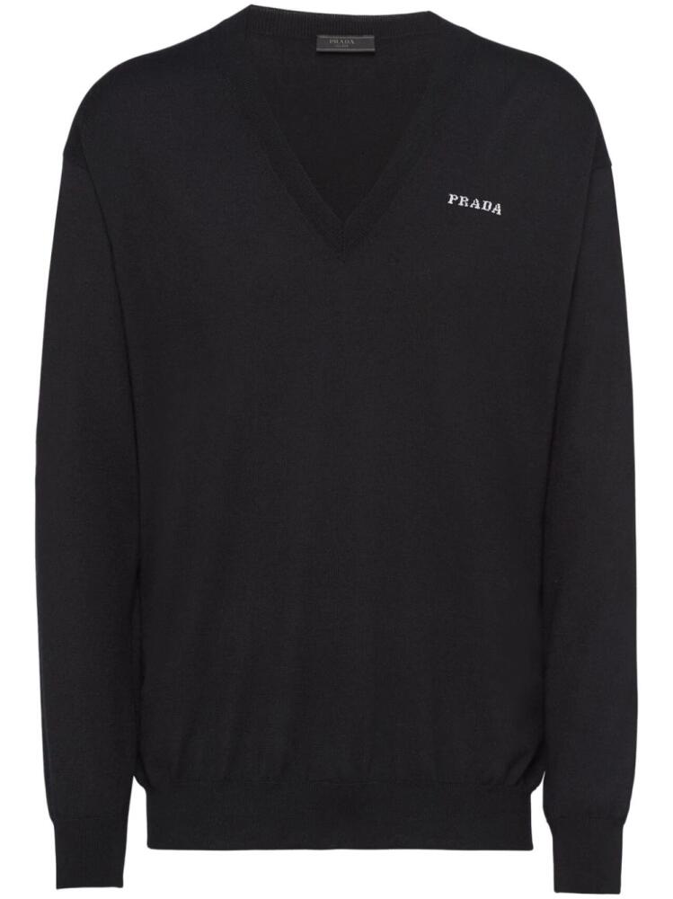 Prada V-neck cashmere jumper - Black Cover