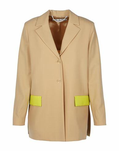 Off-white Active Light Wool Blend Tomboy Jacket Woman Blazer Beige Polyester, Virgin Wool, Lycra Cover