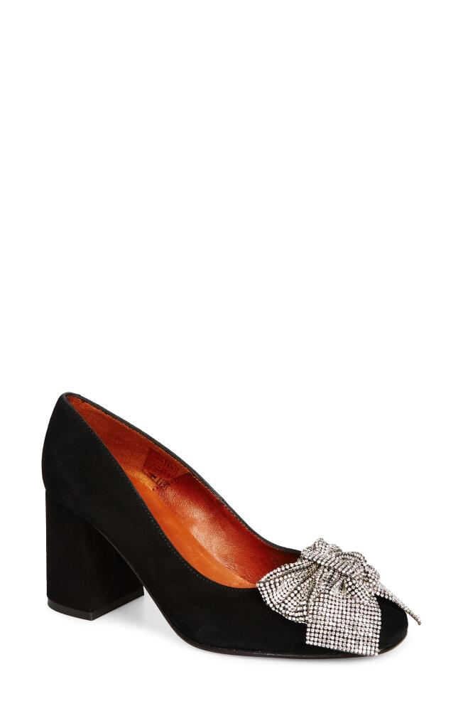 Penelope Chilvers Sue Embellished Bow Pump in Black Cover