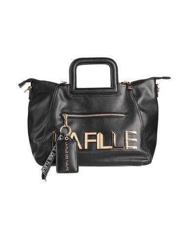 La Fille Des Fleurs Woman Handbag Black Textile fibers Cover