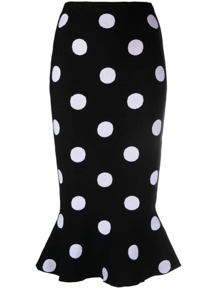 Marni polka-dot pattern midi skirt - Black Cover