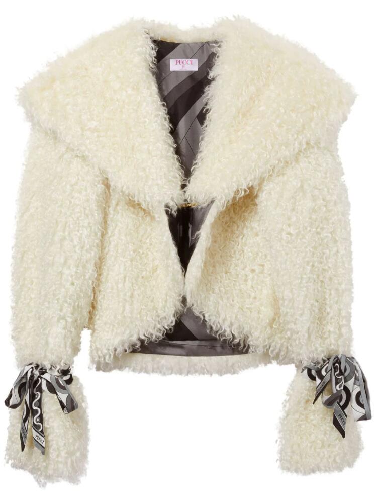 PUCCI faux-shearling jacket - White Cover