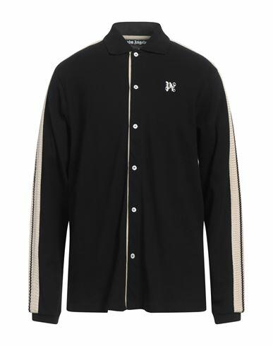 Palm Angels Man Shirt Black Cotton, Polyester Cover